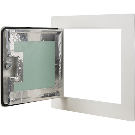 Linhdor ALUMINUM EXTERIOR RATED INSULATED  ACCESS PANEL W/ KEYED CYLINDER & NEOPRENE GASKET LOCK 12X12 LW5001212